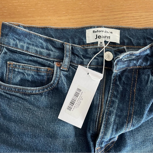 NWT Reformation Liza Ultra High Rise Straight Jeans - Picture 5 of 6